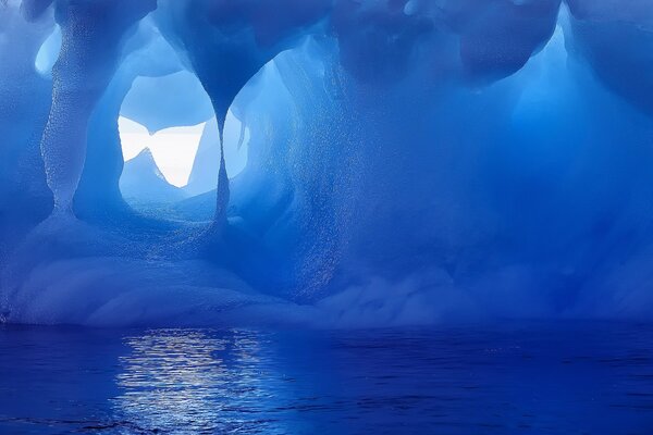 Góra lodowa w oceanie piękne zdjęcie