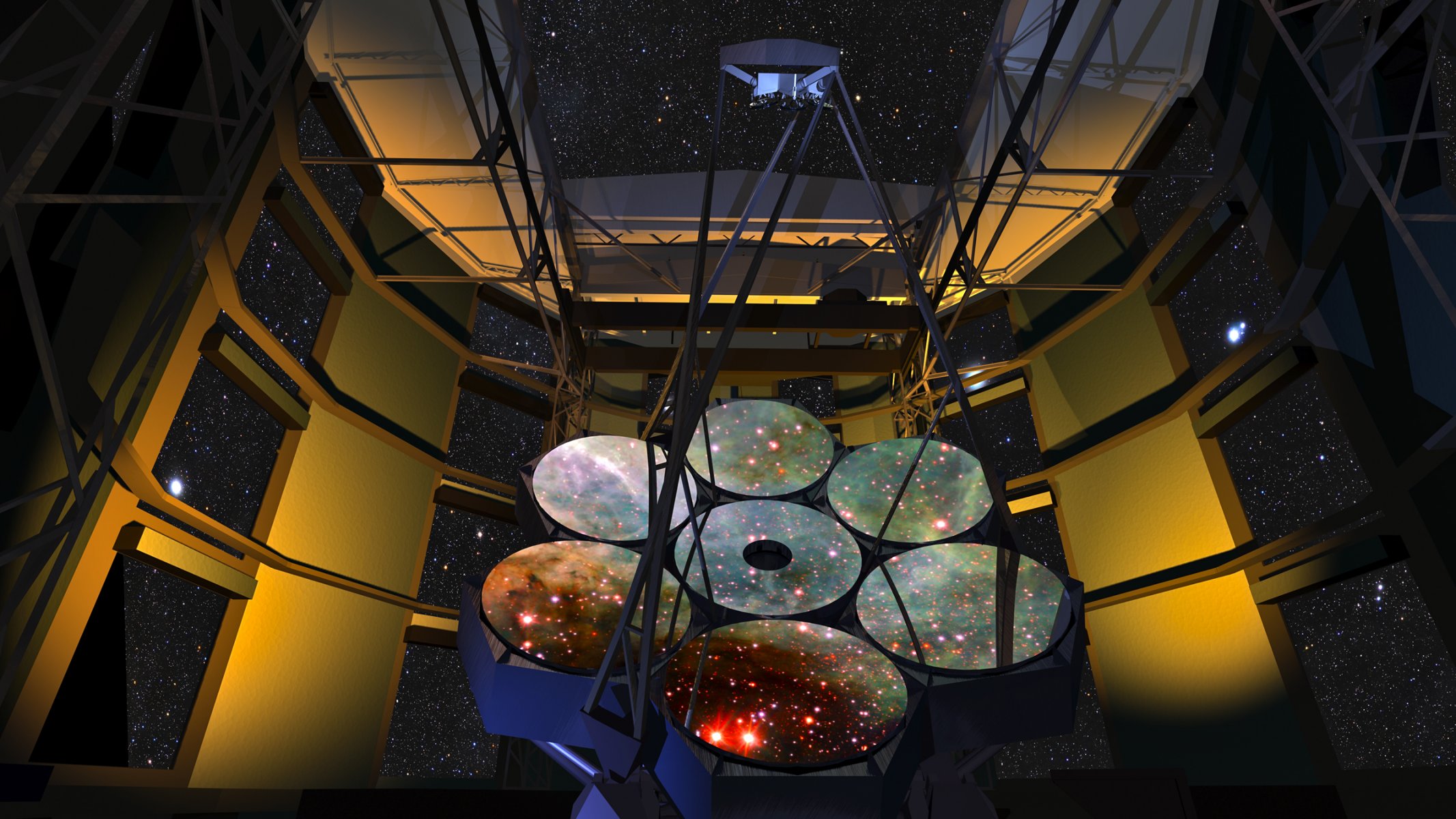 giant magellan telescope mirror sky