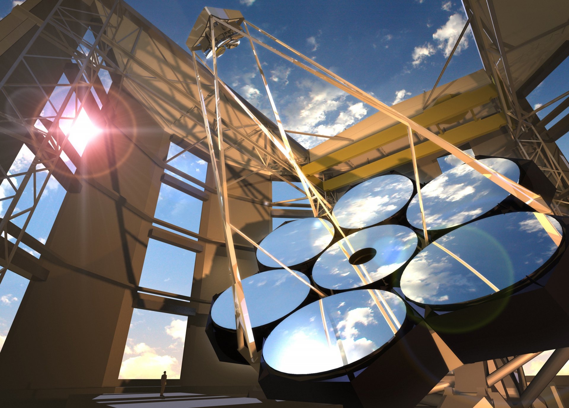 giant magellan telescope mirror sky