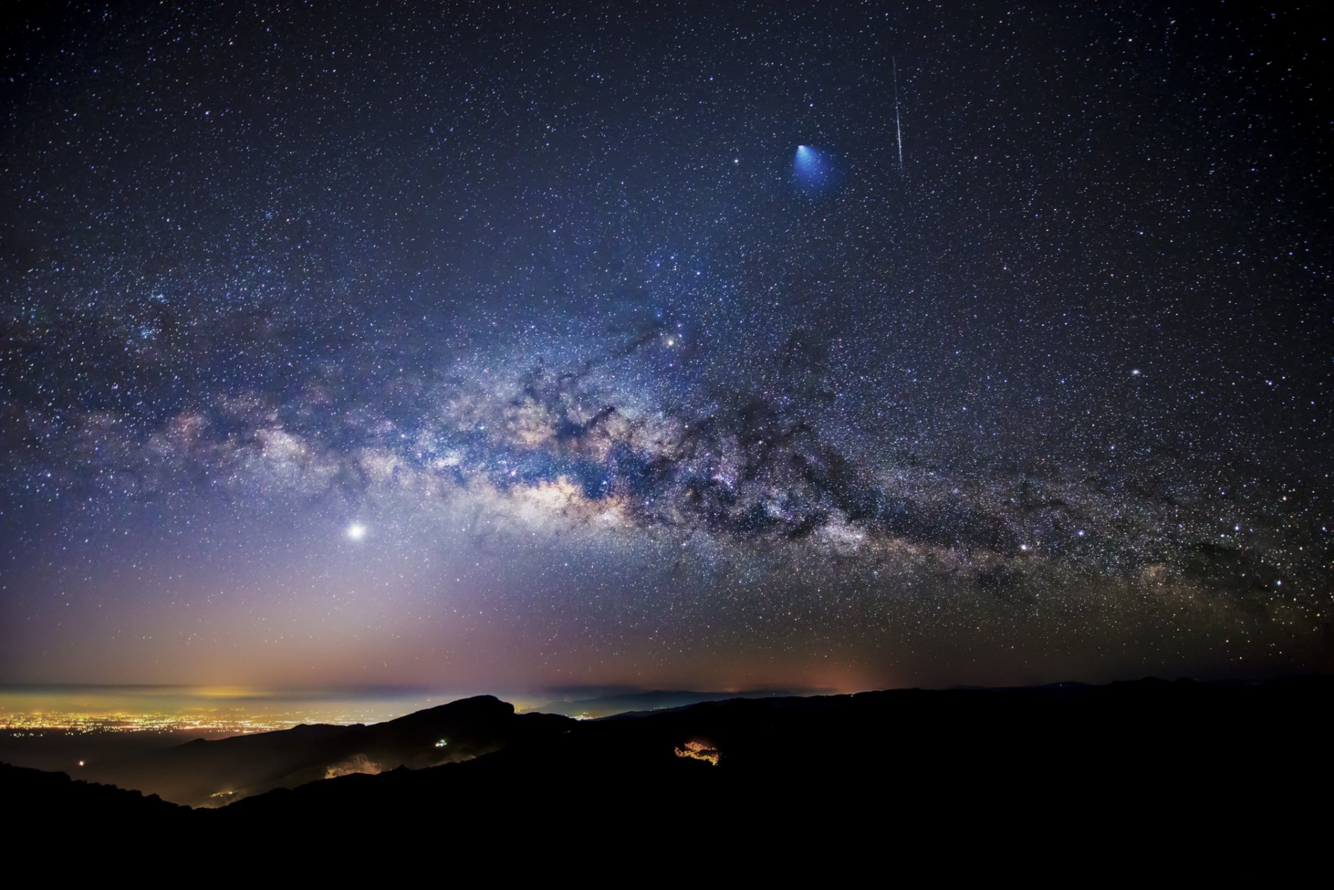 étoiles voie lactée ciel lumières