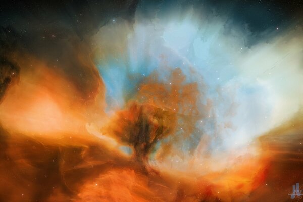 Beautiful image of a nebula in space