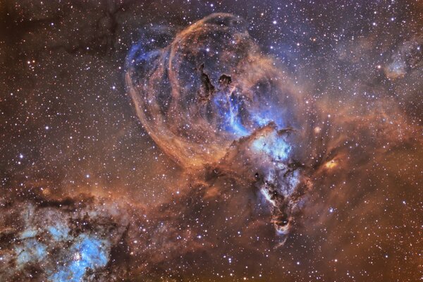 Космический снимок с туманному звёздной