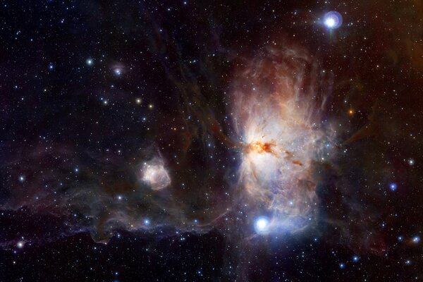 Nebulosa de Orión en una estrella de polvo