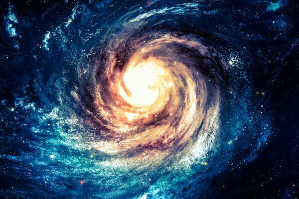 Необычайно красивая галактика скрученная спиралью