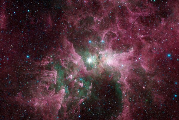 L universo nella Nebulosa della chiglia emette luce e luci, sono come nello spazio lo spazio nel bagliore dei modelli e lo sfarfallio delle luci