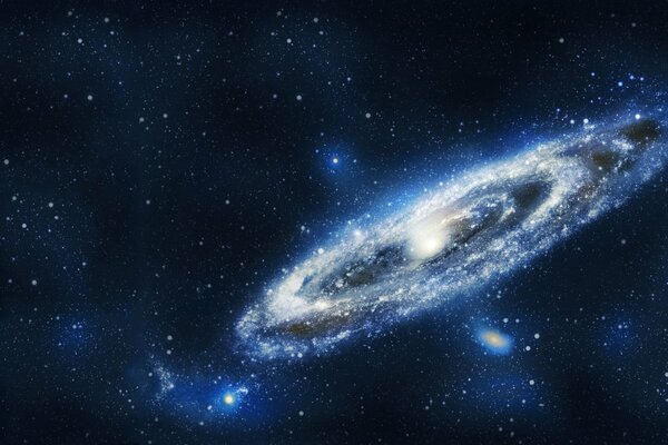 Galaxie bleue dans le ciel image
