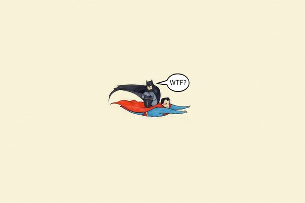 The comic situation of Batman and Superman minimalism