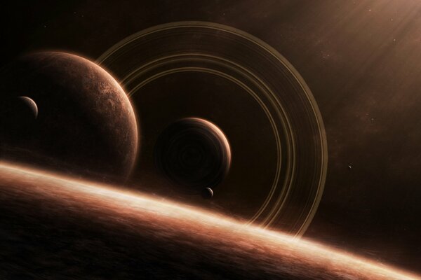 Los planetas con satélites atrapan los rayos del sol