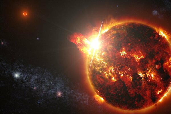 Le soleil dans le système solaire