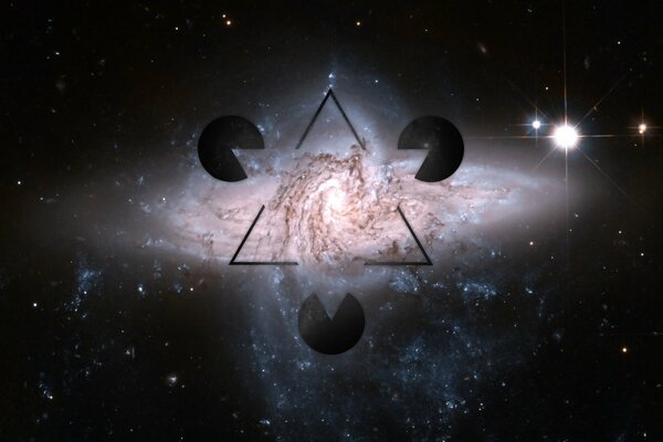 Logo sullo sfondo della Nebulosa della galassia dello spazio