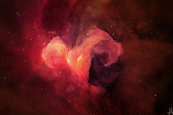 Joejesus colori rossi nello spazio nella nebulosa