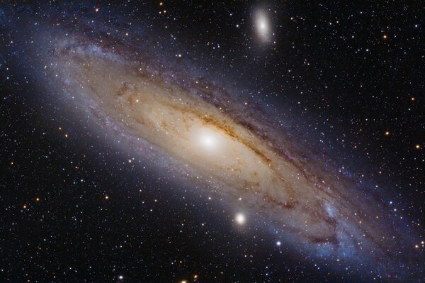 La galaxie Andromède dans l espace. Étoiles et galaxie 