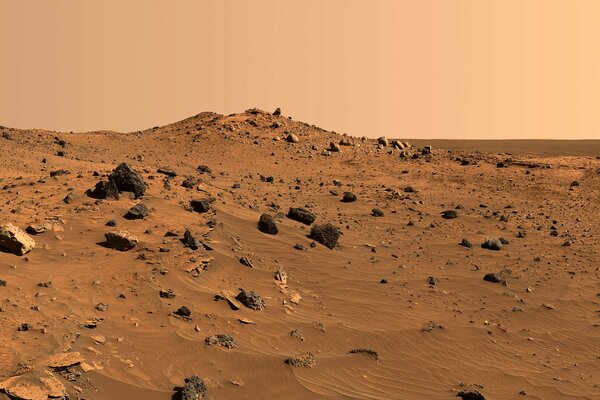 Tapeta Krajobraz Marsa brązowy