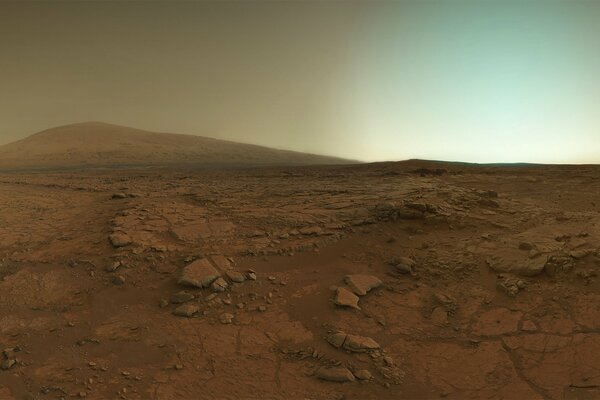 Landscape of lifeless desert Mars