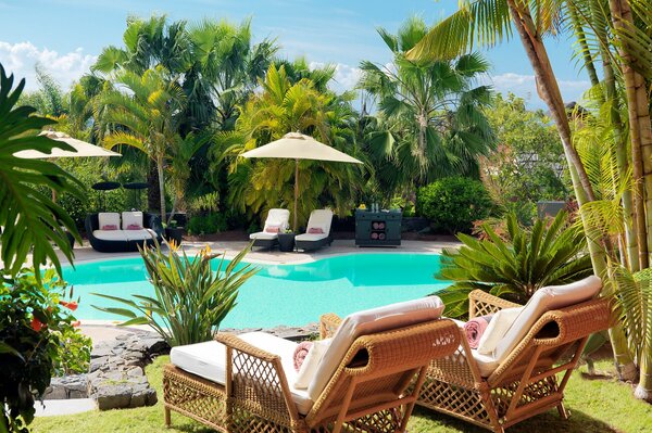 Rattan furniture in the sunny tropics