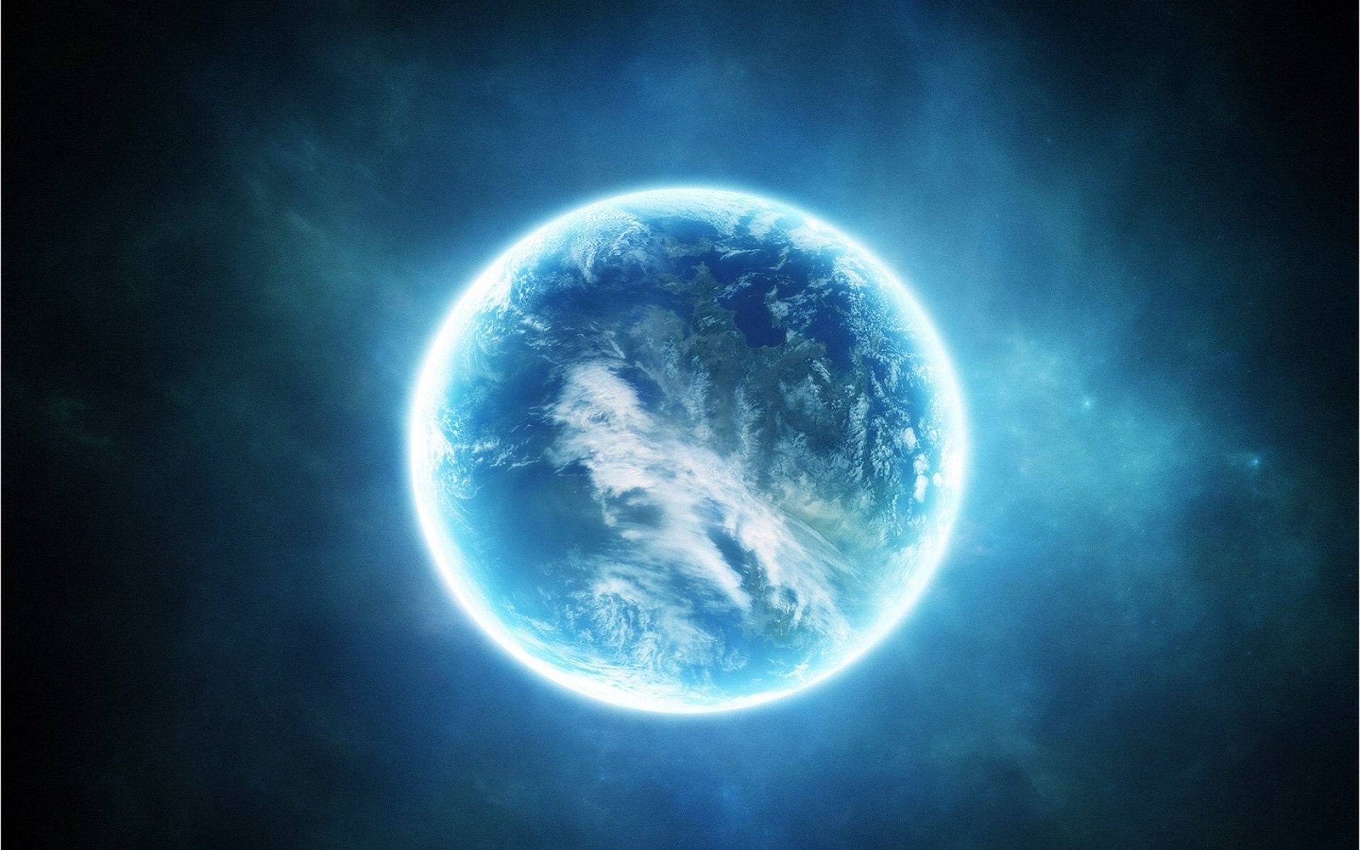 planet licht blau science-fiction