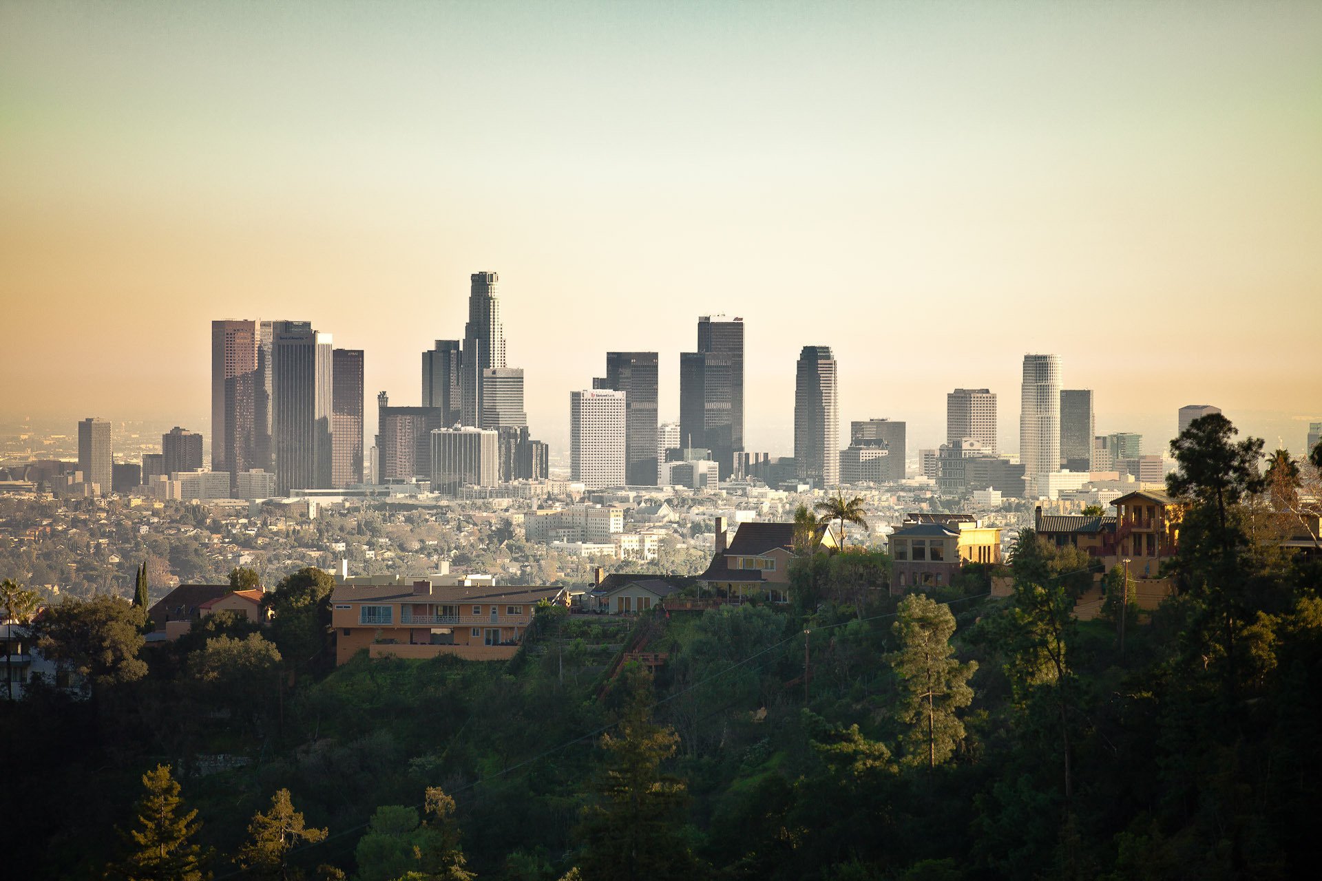 los angeles usa city skyline california city