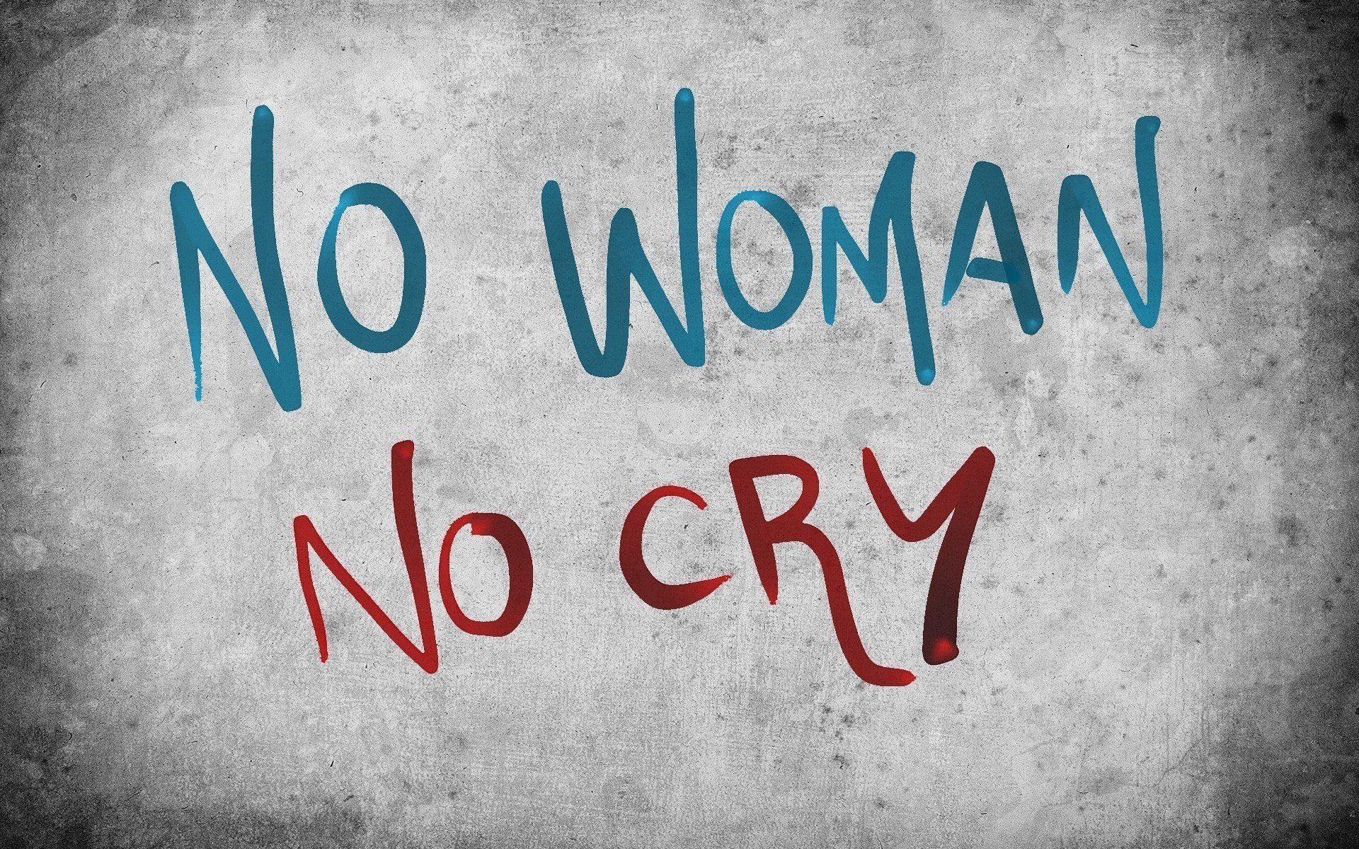 no woman no cry parole sfondo minimalismo grigio iscrizione