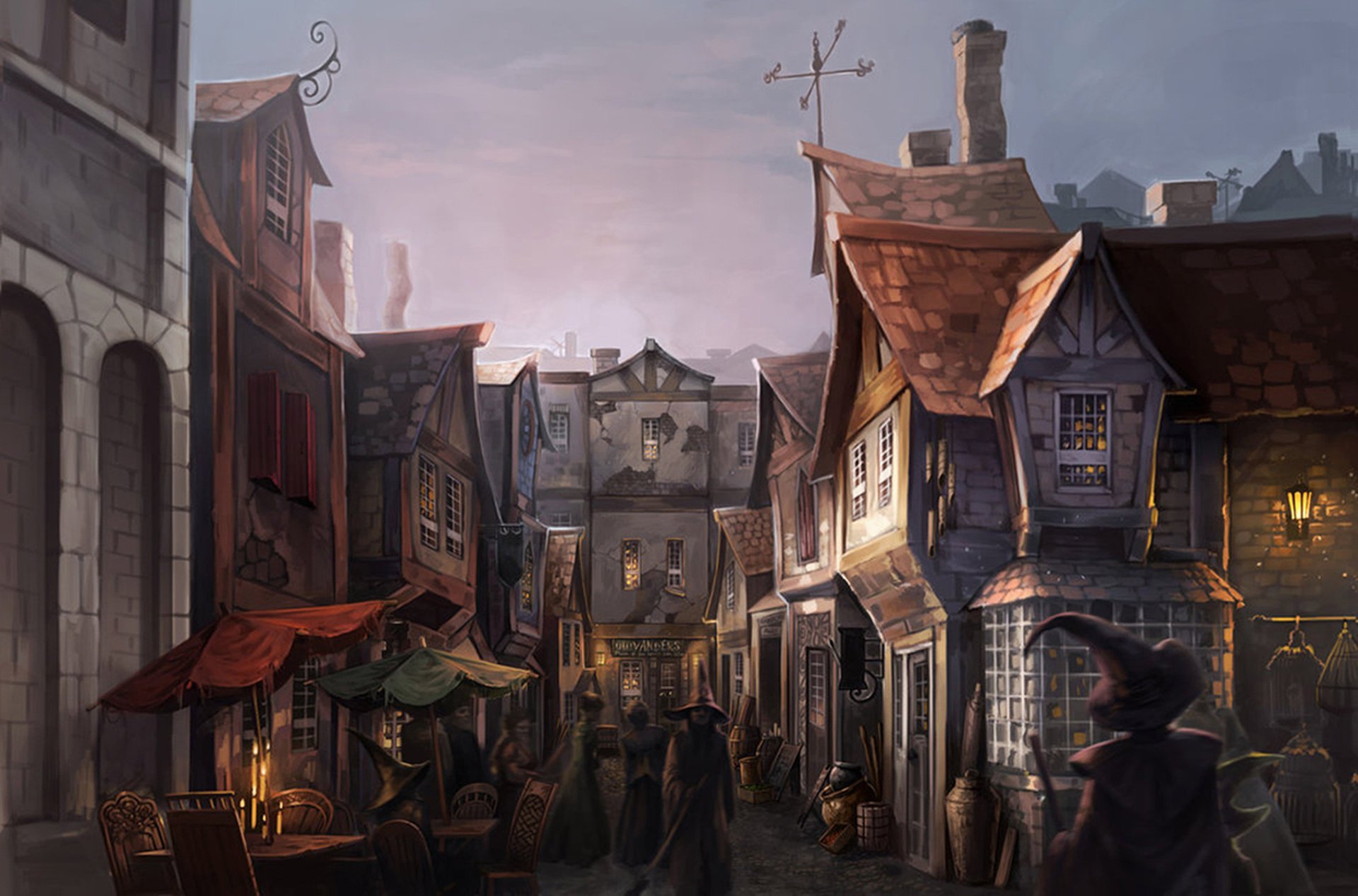 diagon alley harry potter диагон аллея гарри поттер фан-арт