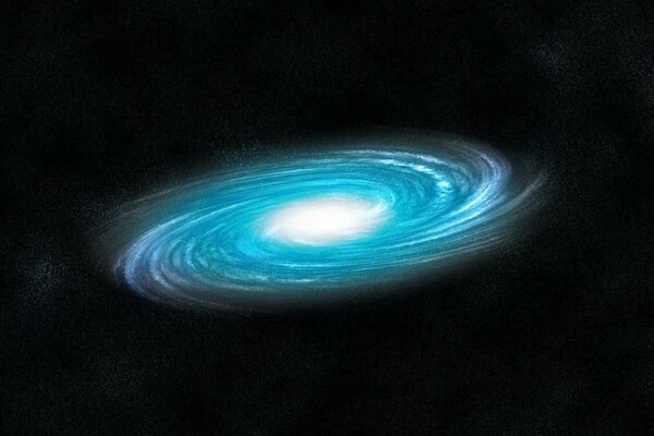 Unglaubliche blaue Galaxie aus Sternen und Planeten