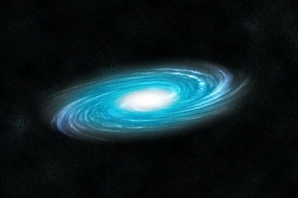 Невероятная голубая галактика из звёзд и планет