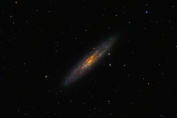 La galaxie ngc 253 et de nombreuses étoiles