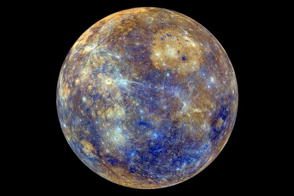 Mercury dotted with dazzling craters