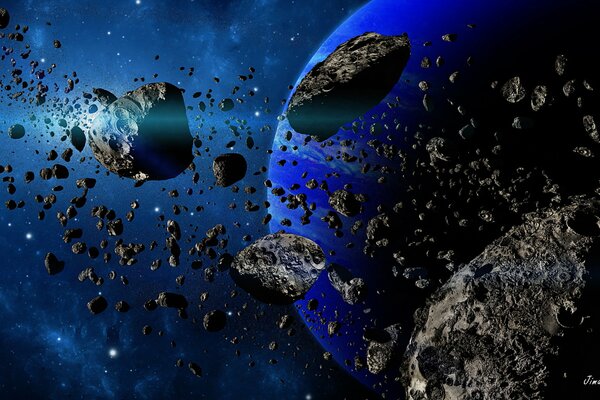 Distruzione del pianeta e risultante asteroidi