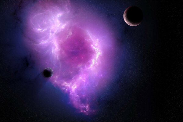 Fantastic, cosmic explosion and purple haze