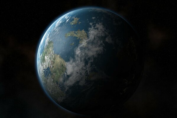 Vista dallo spazio del pianeta Terra