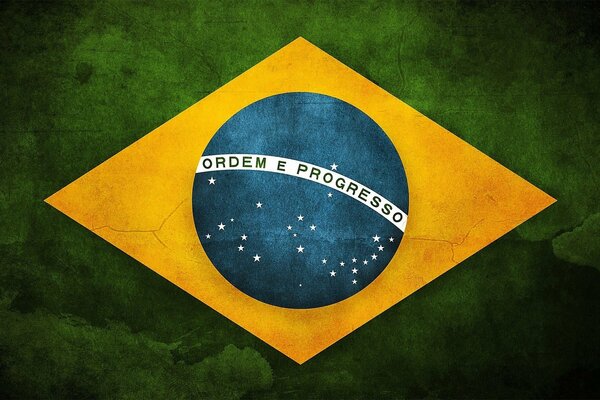 Image du drapeau brésilien en couleurs vives