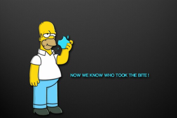 Logotipo de Apple y Homer de los Simpson