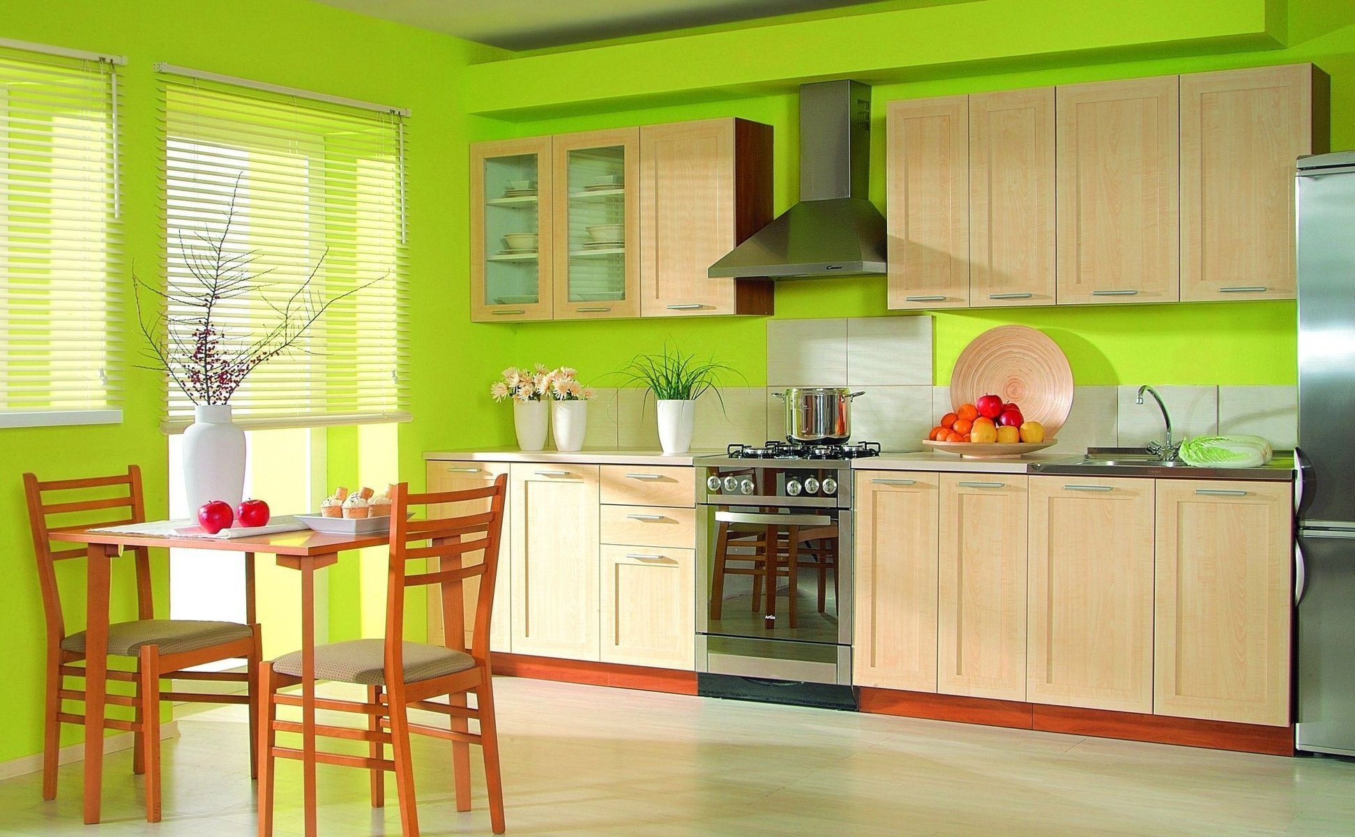 kitchen green furniture