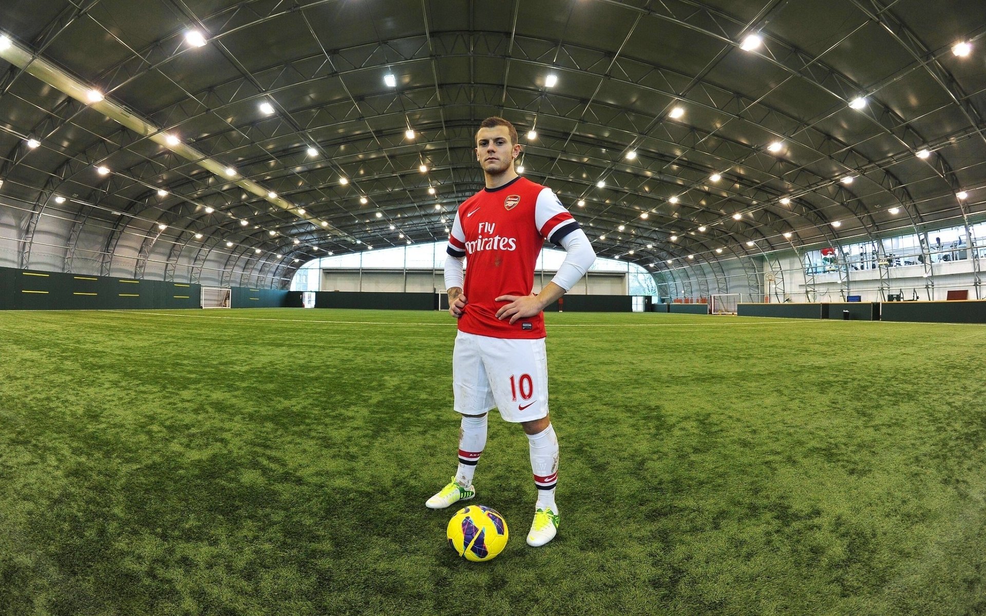 arsenal fußballverein gunners jack wilshire mittelfeldspieler ball hintergrund