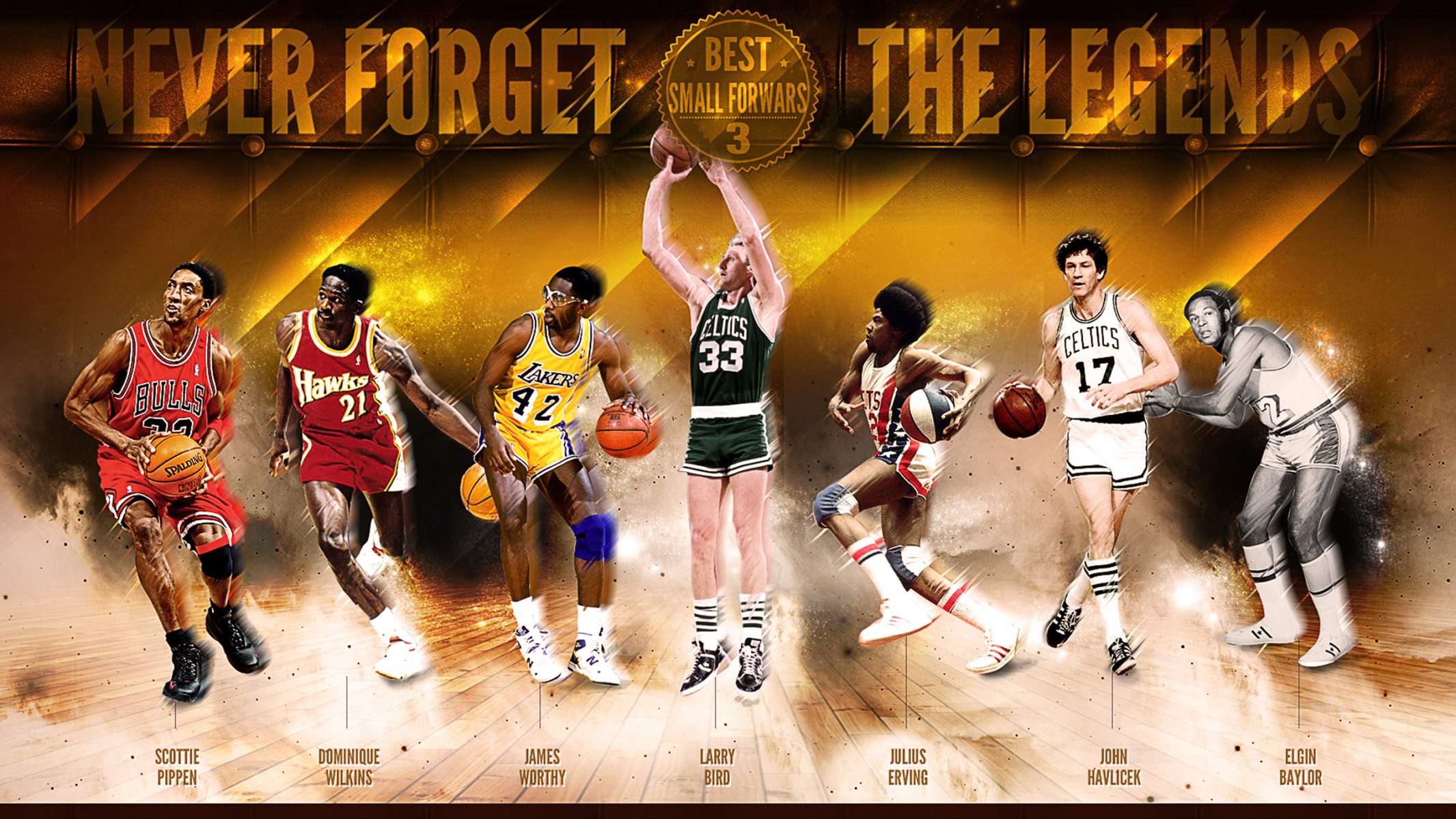 basketball sport nba legenden scotty pippen dominique wilkins james würdig larry bird julius irving john havlitschka elgin baylor