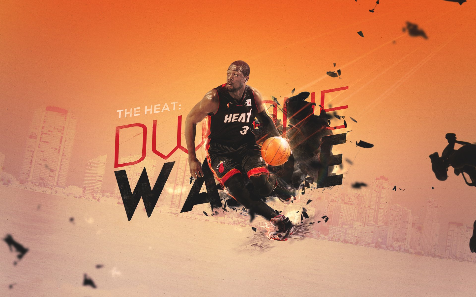 dwyane wade miami heat hit sport koszykówka nba gracz