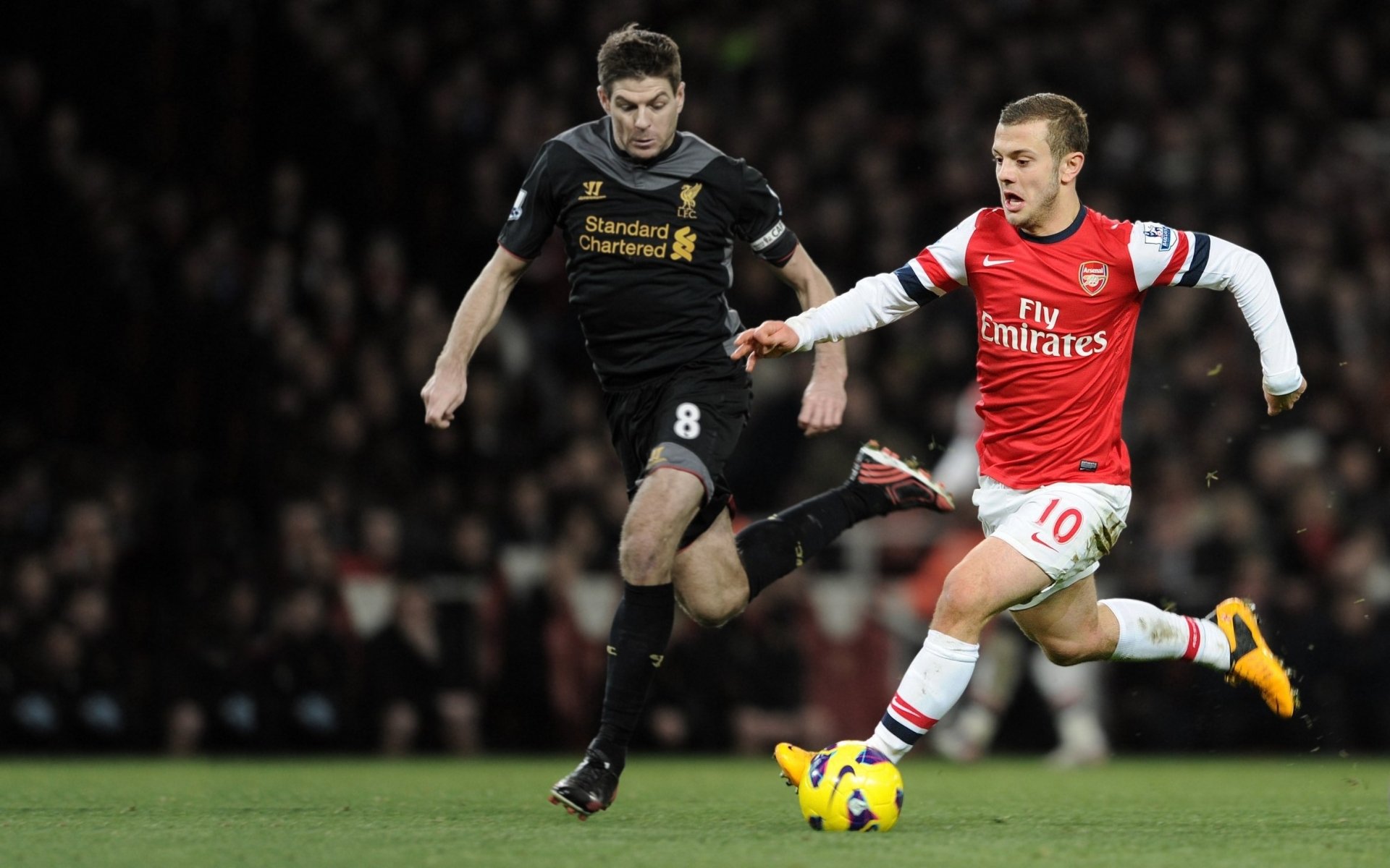 arsenal club de fútbol gunners jack wilshire centrocampista campo gradas steven gerard