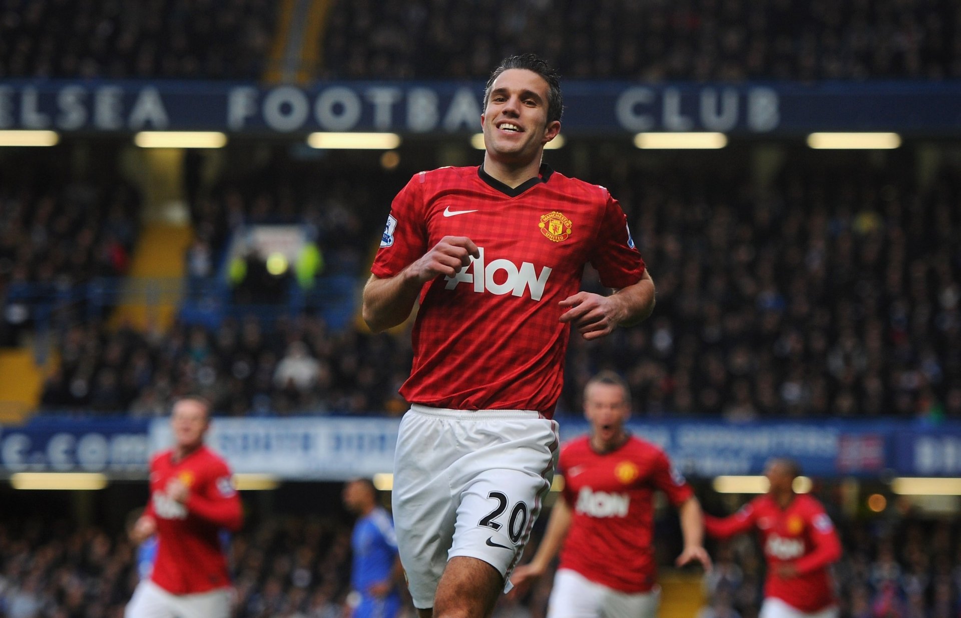 robin van persie robin percy form verein manchester united spieler fußballer tor feier fußball