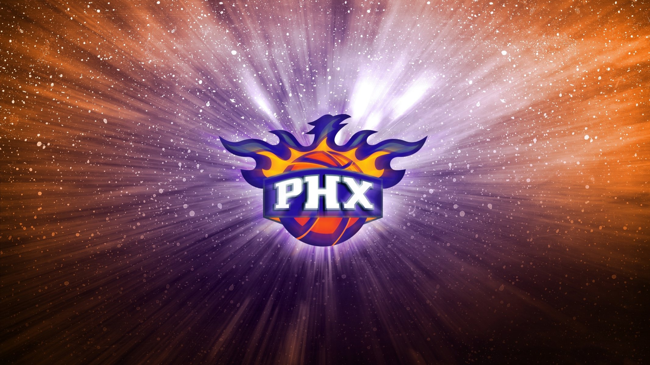 phoenix suns koszykówka tło fioletowy phoenix logo ogień phx