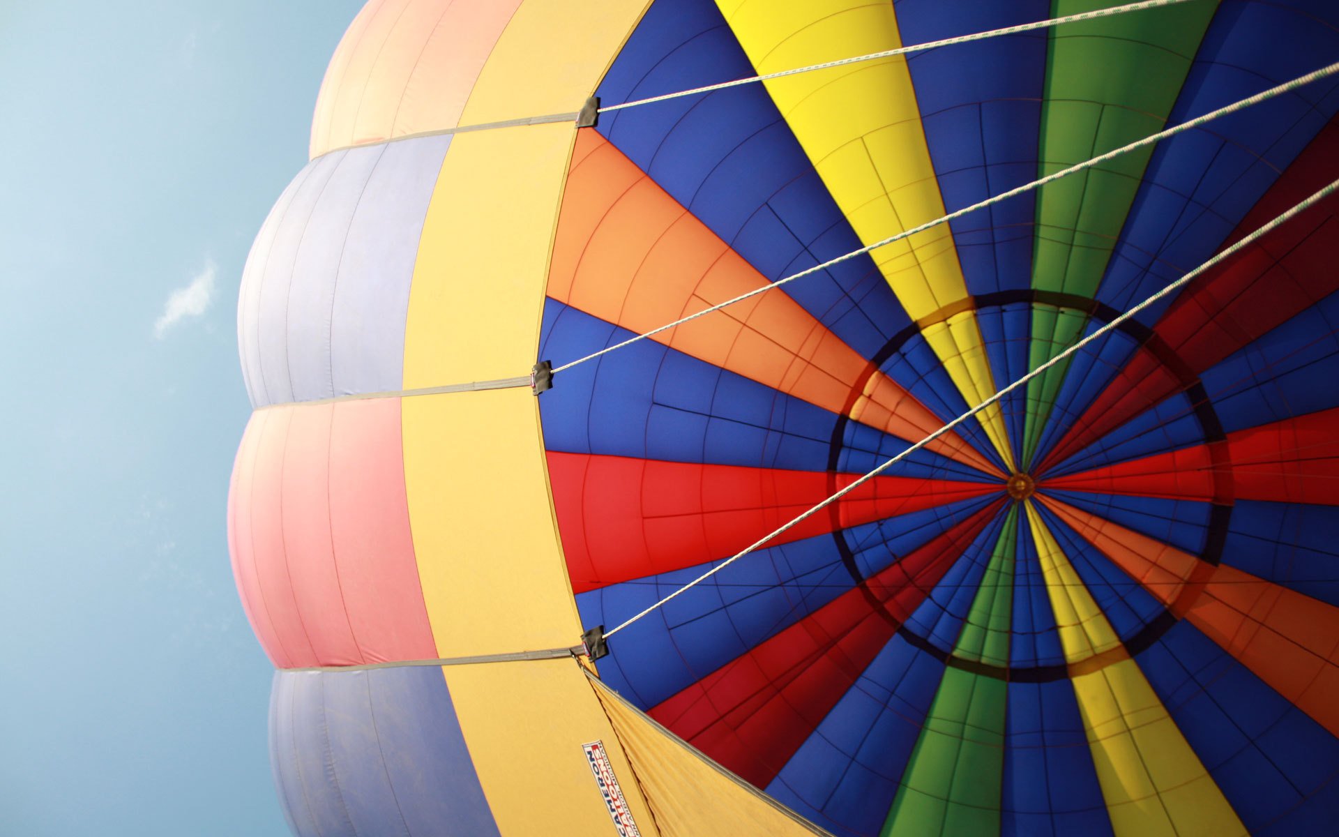 hot air balloon view from the basket sky