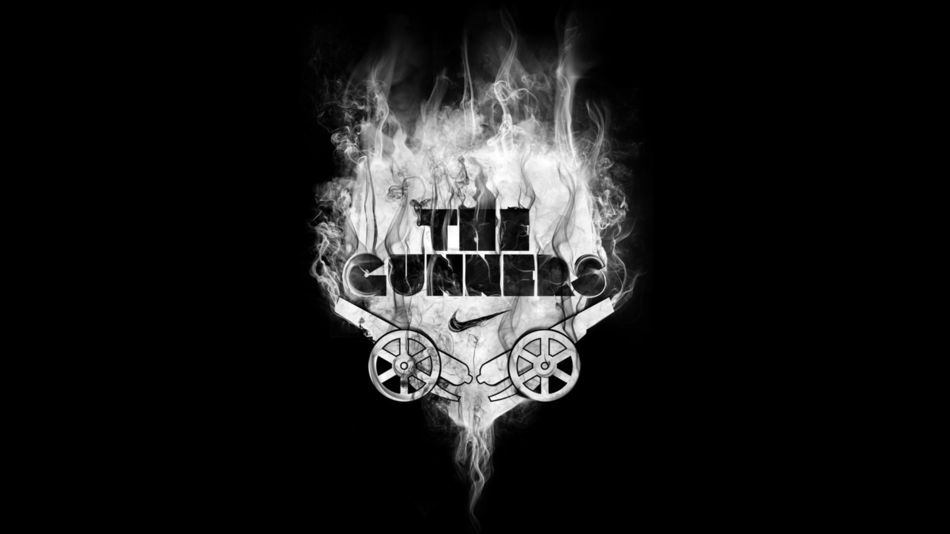 arsenal football club the gunners art smoke gun nike background