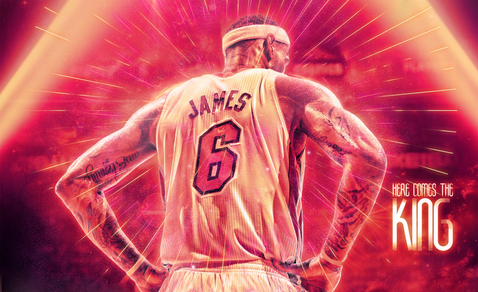 lebron james nba miami heat hit basketball spin player