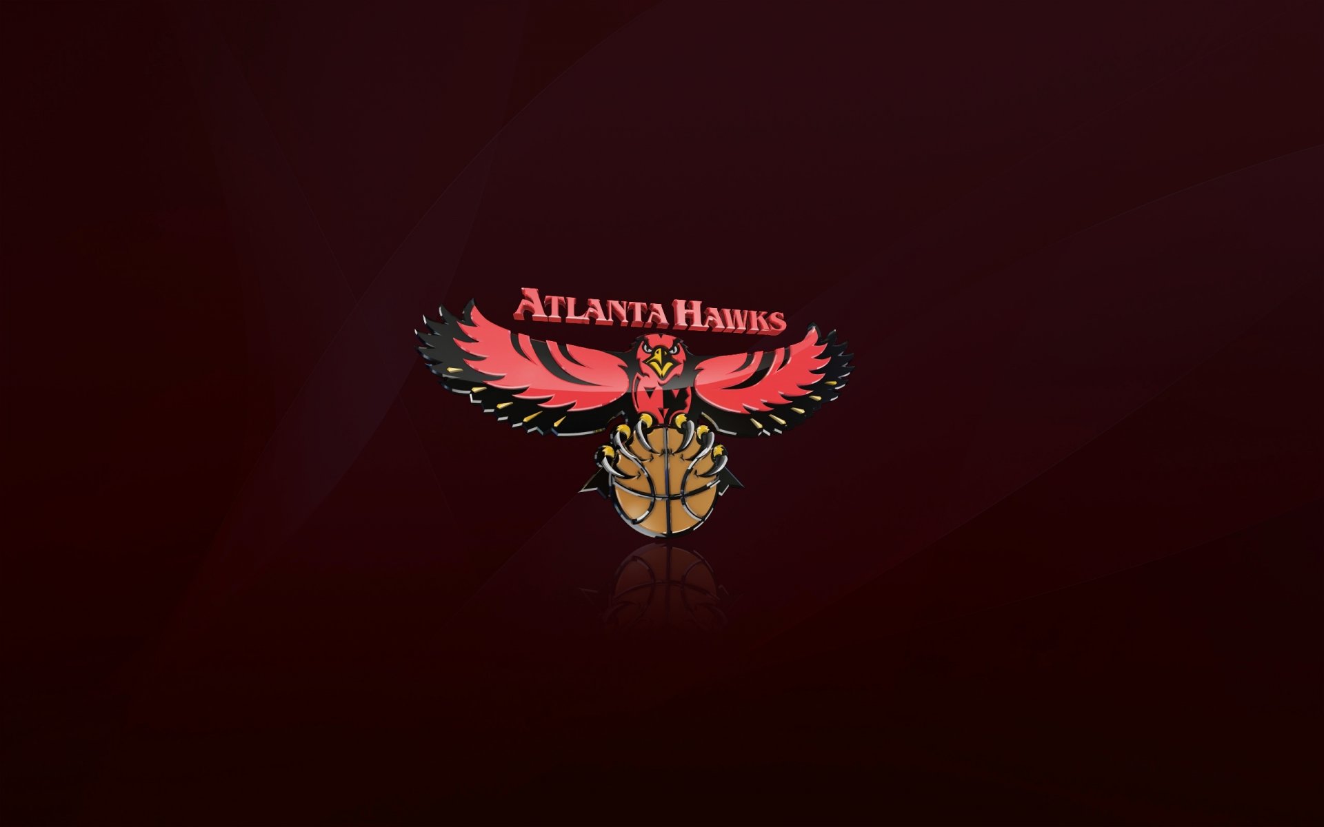 atlanta hawks nba logo rosso basket falchi palla sfondo