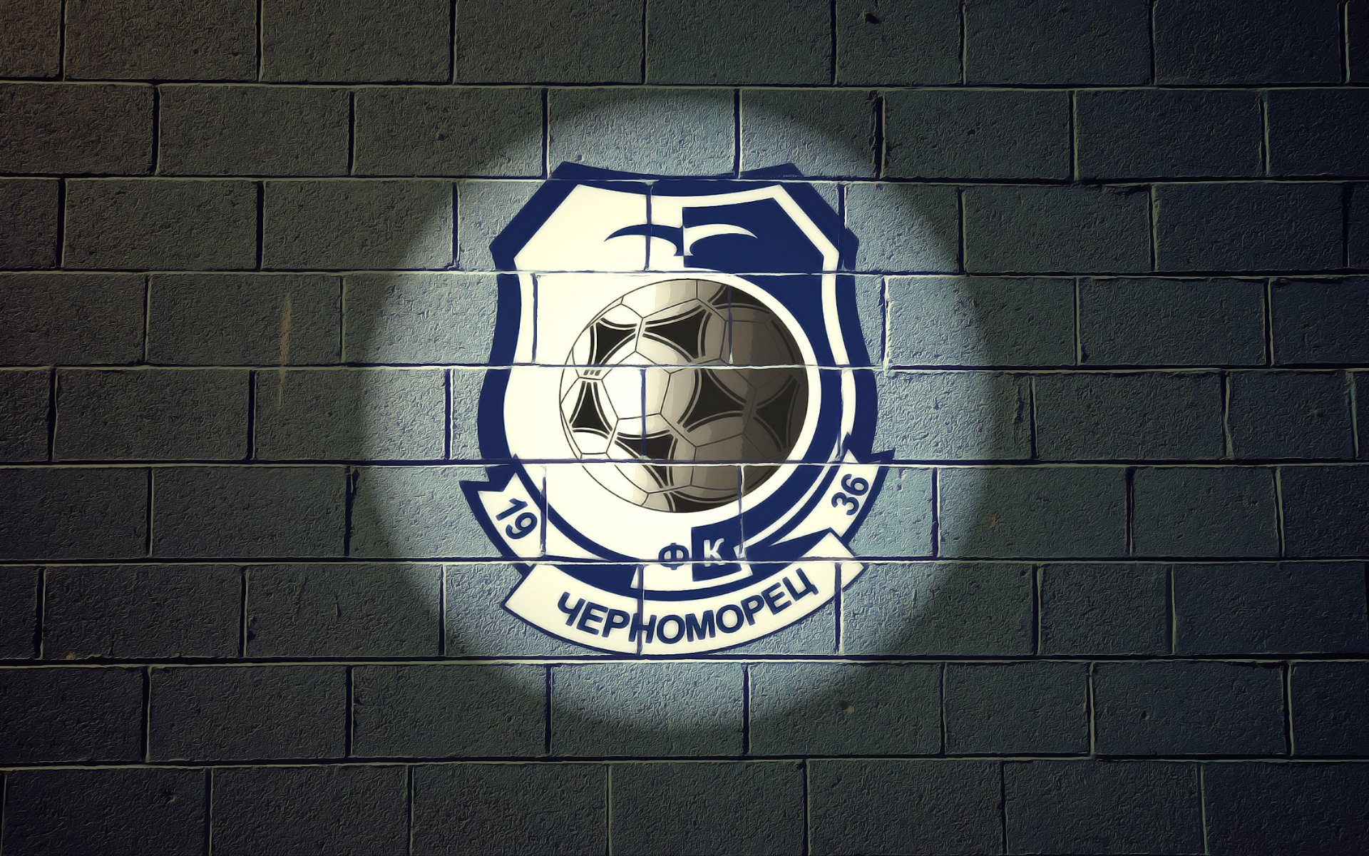 czornomoreć fc piłka nożna logo odessa ściana światło