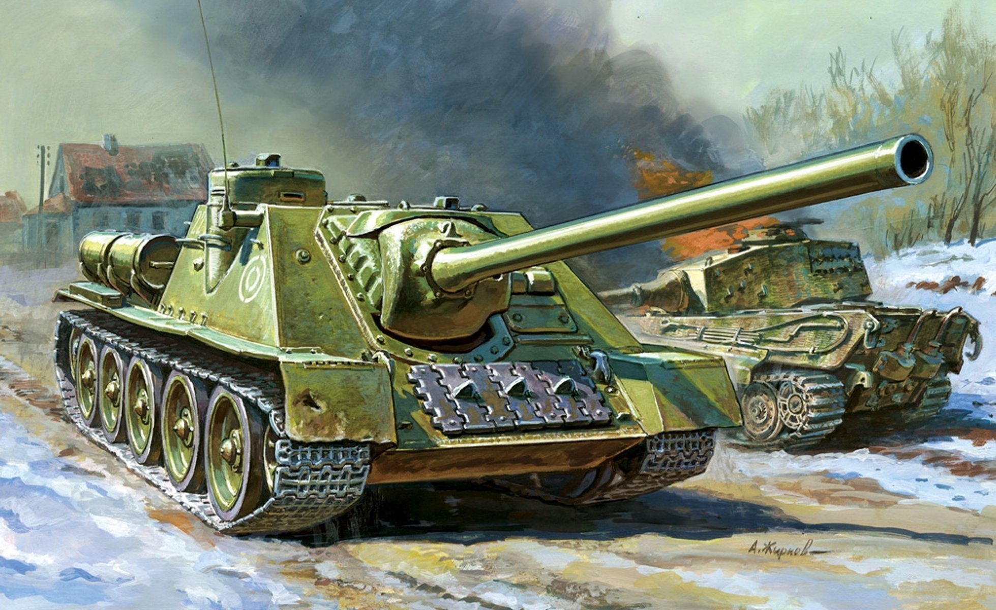 u-100 self-propelled artillery soviet