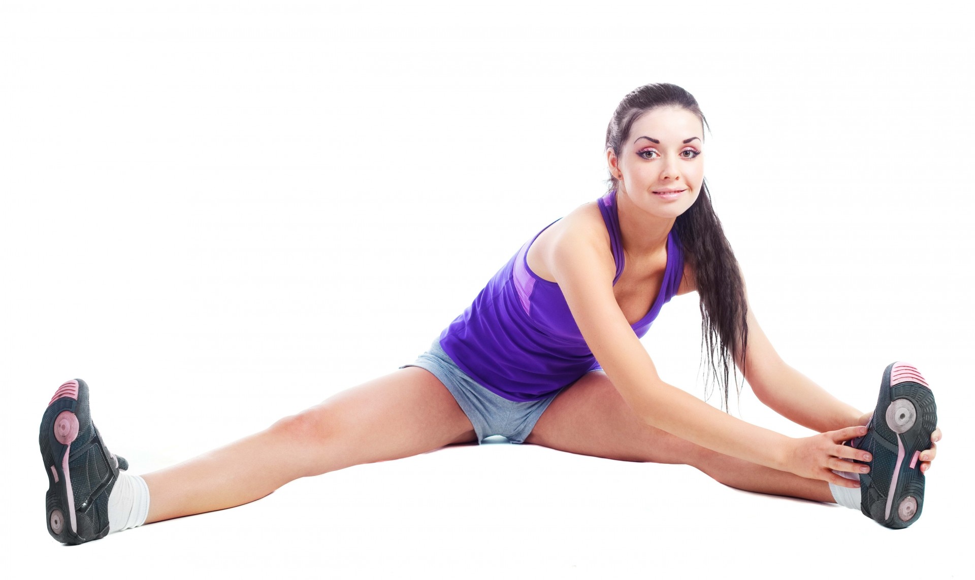 fitness white background girl