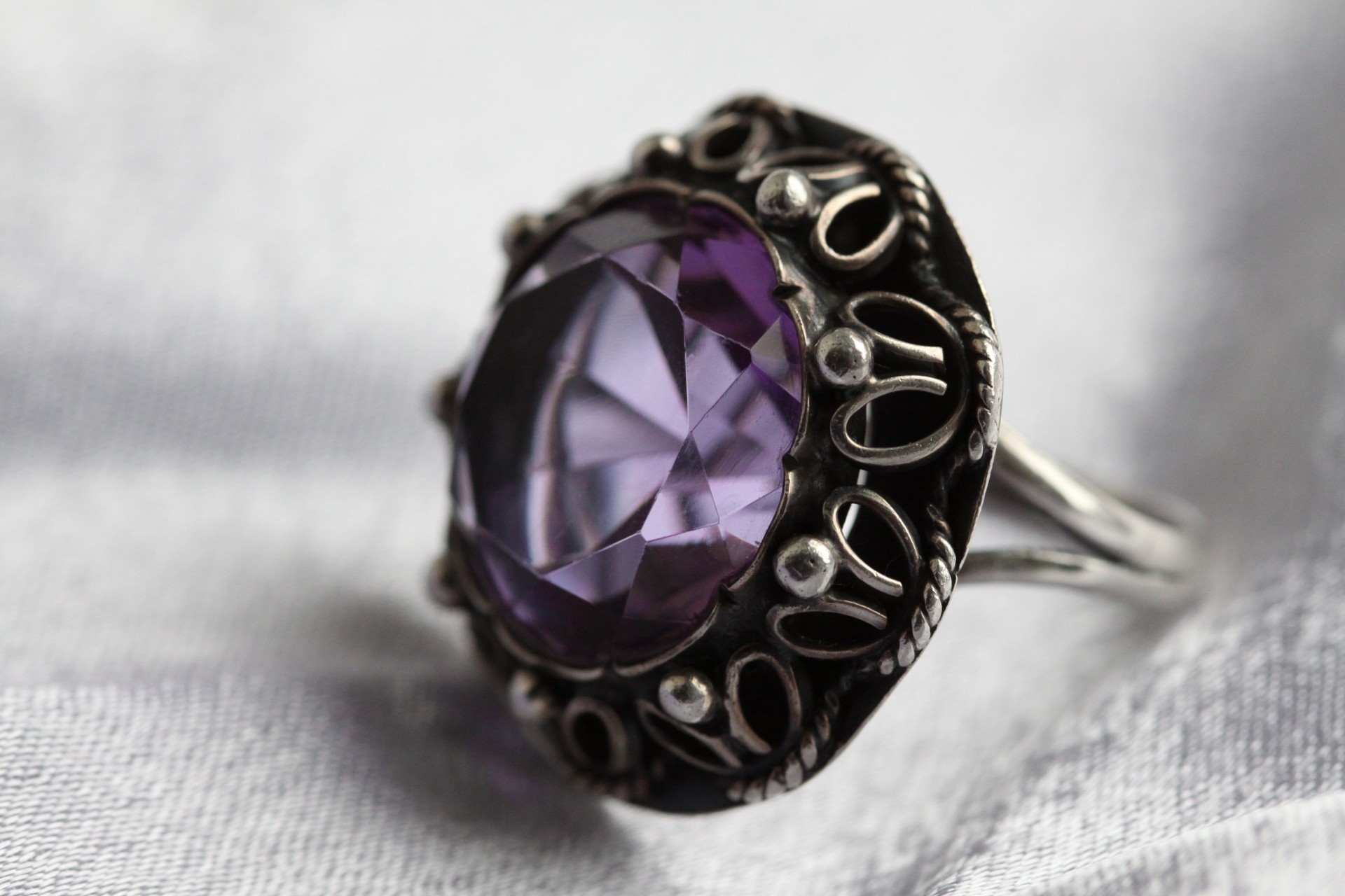 stein.amethyst schmuck silber ring