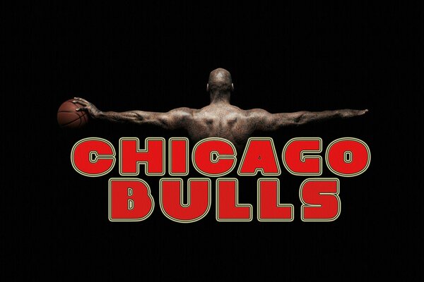 Chicago Bulls Logo auf schwarzem Hintergrund