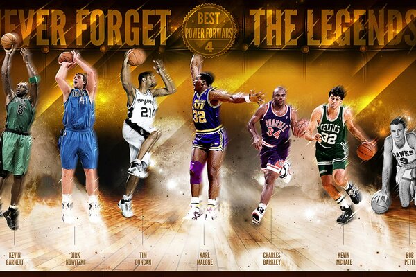 Постер легенды баскетбола NBA