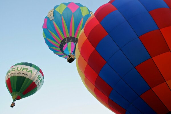 Flying balloons into the sky